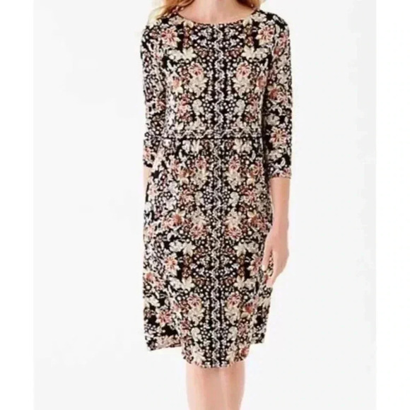 J.Jill Sienna Floral Stretch Dress - Picture 1 of 5